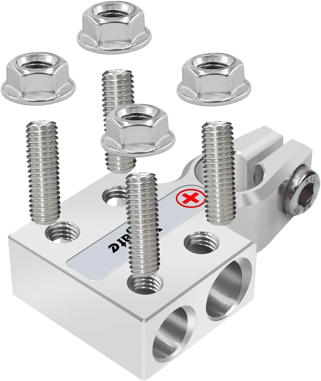 Vgate 8-Way Lead Acid Battery Terminal Connector, AGM Post Terminal Ends, 8AWG up to 4/0(XL) AWG Gauge, Positive & Negative for SAE/DIN/EN Tapered Top Post