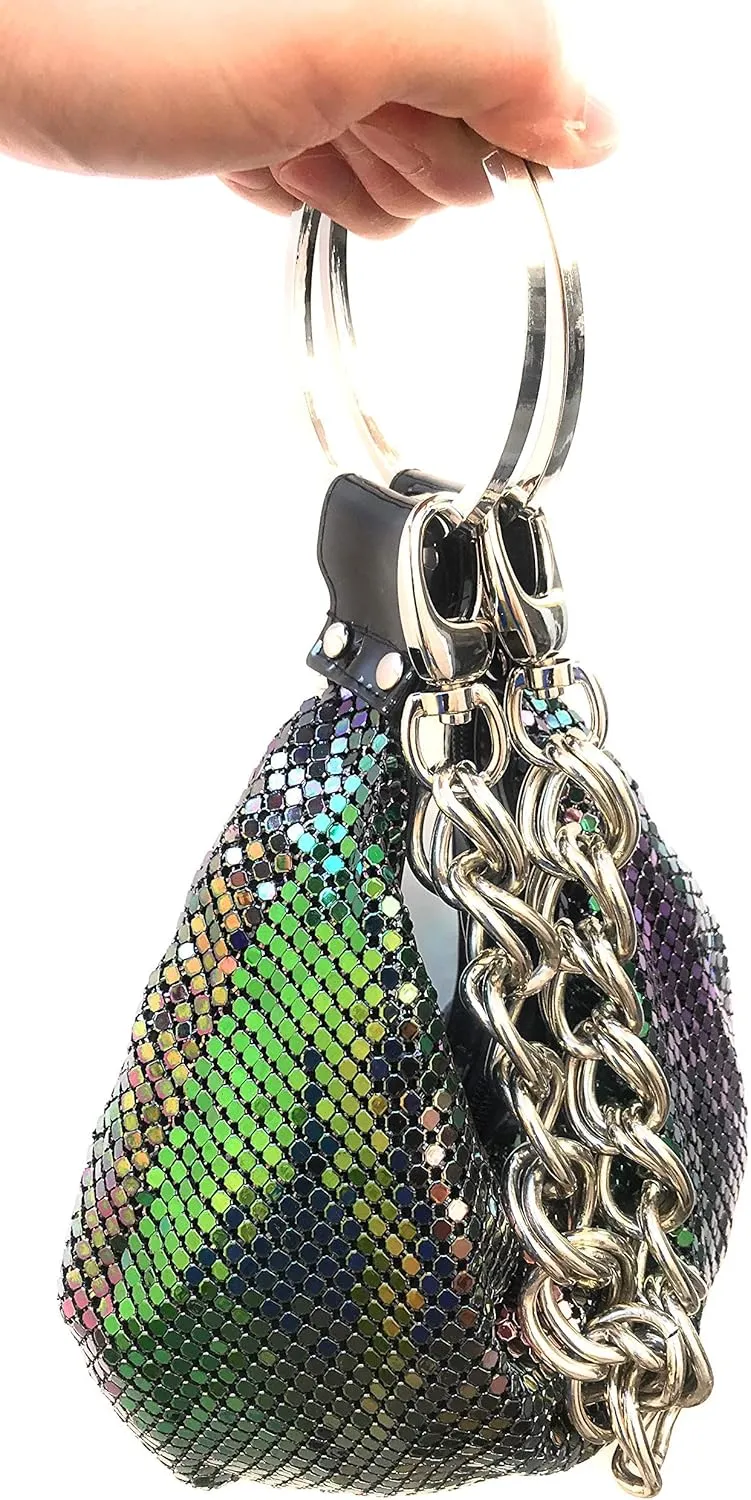 Vintage Evening Clutch Hobo Bag Wristlet Bucket Purse formal handbag for Party Wedding Prom Banquet