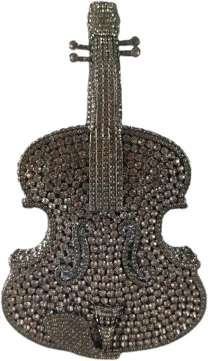 Violin Crystal Clutch Bag Women Novelty Evening Handbags Bridal Party Dinner Rhinestone Clutch Purse Wedding Bag,Mini
