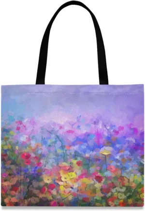 visesunny Fashion Floral Women Canvas Tote Bag Ladies Shopping Handbag