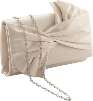 WALLYN'S Satin Clutch purse evening bag for women party wedding handbag