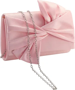 WALLYN'S Satin Clutch purse evening bag for women party wedding handbag