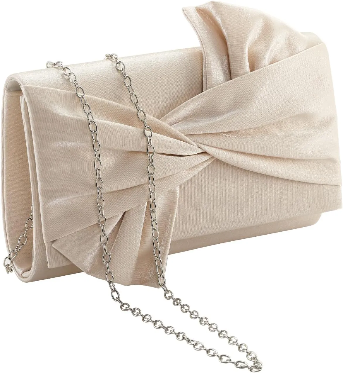 WALLYN'S Satin Clutch purse evening bag for women party wedding handbag