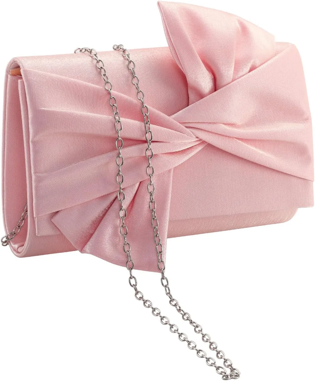 WALLYN'S Satin Clutch purse evening bag for women party wedding handbag