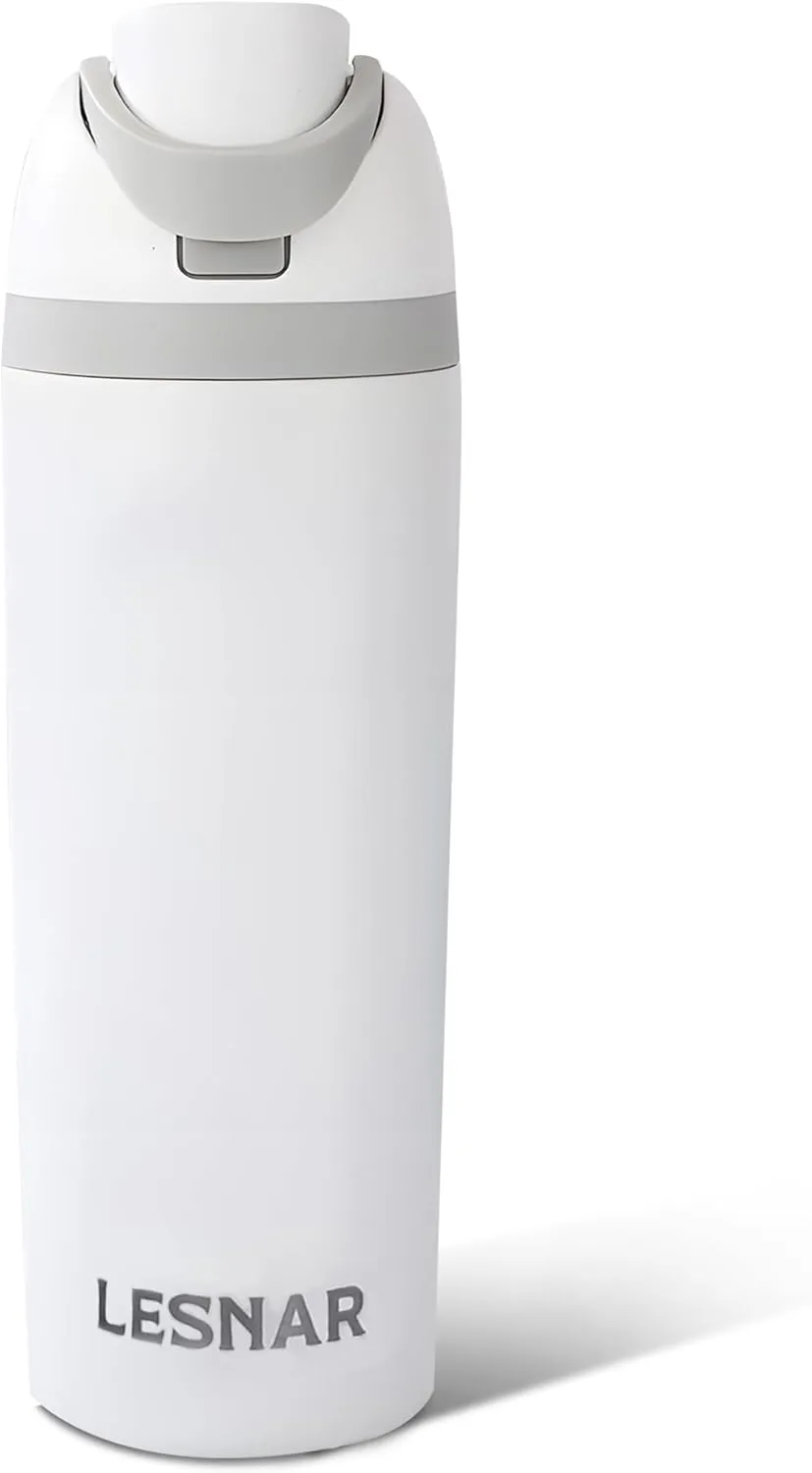 Water Bottle 24 oz insulated stainless water bottle Leak Proof push button for School Travel Sports and Gym BPA- Free