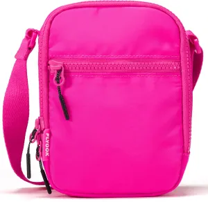 Water-Repellent Travel Crossbody Bag, Adjustable Strap, Fits Phone, Passport, Cards.