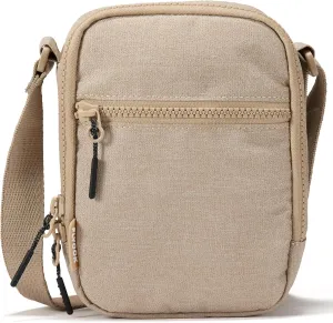Water-Repellent Travel Crossbody Bag, Adjustable Strap, Fits Phone, Passport, Cards.
