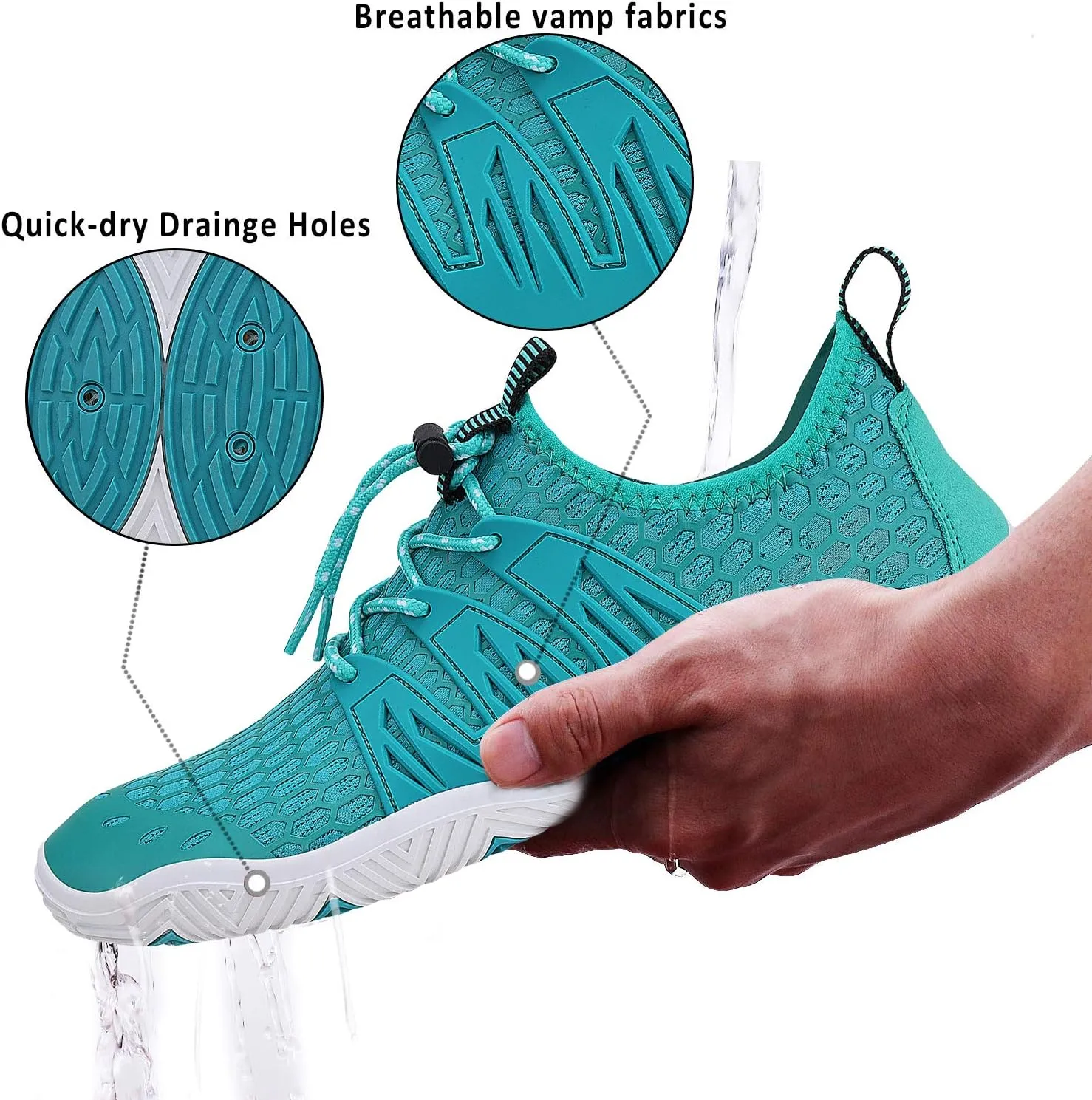 Water Shoes Mens Womens Quick Dry Barefoot Aqua Socks Diving Sports Shoes for Beach Swim Surf Pool Yoga Outdoor Trip
