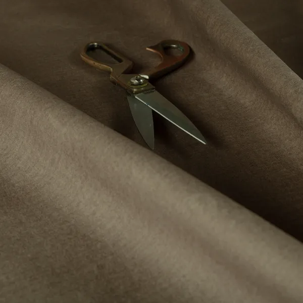 Wazah Plain Velvet Water Repellent Treated Material Light Brown Colour Upholstery Fabric CTR-1690