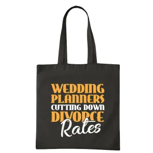 Wedding Planners Helping Bridal Parties Reduce Divorce Rates Gift Navy Black Multicolor Canvas Tote Bag