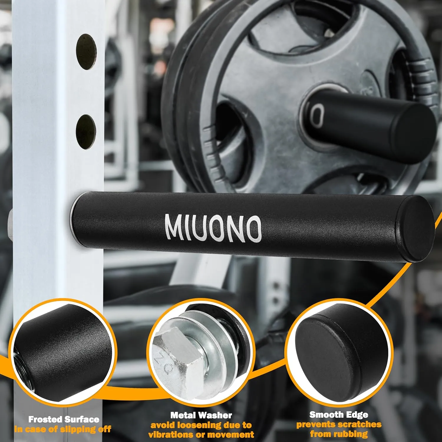 Weight Plate Holder, Power Rack Attachments Squat Rack Weight Plate Holder Storage for 2 inch Olympic Plates, Universal Fit 2x2, 2x3, 3x3 Power Cage, 1"and 5/8" Hole Compatible