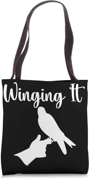 Winging It Wingman Bird Training Falconry Hawking Falconer Tote Bag