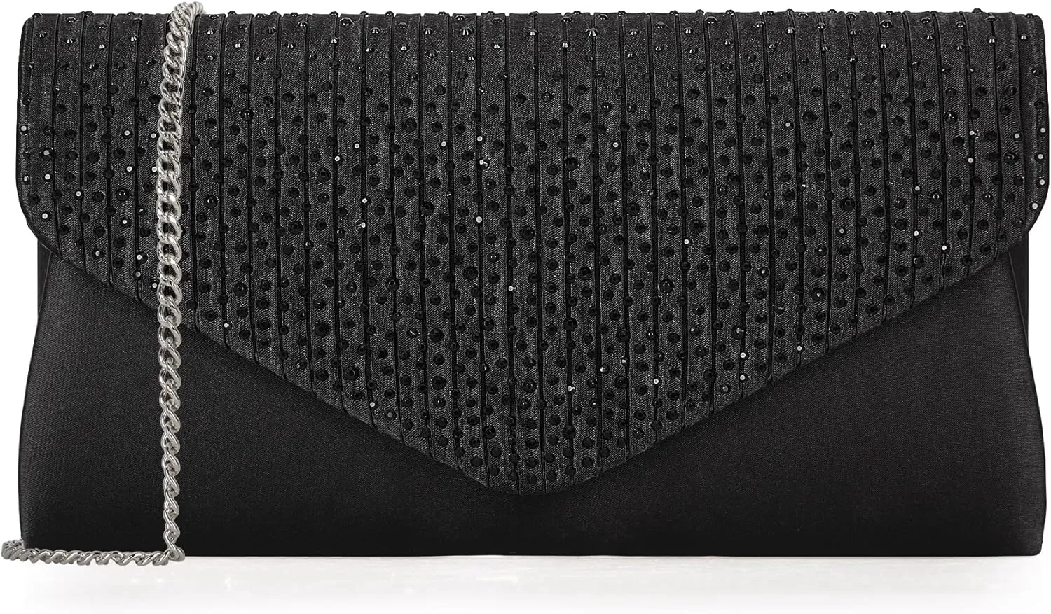 Women Evening Bag Crystal Wedding Clutch Purse Rhinestone Envelope Handbag for Prom Cocktail Party
