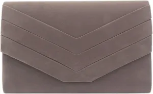 Women Evening Bags Suede Envelope Flap Clutch Purses Handbag with Detachable Chain for Wedding Party Prom