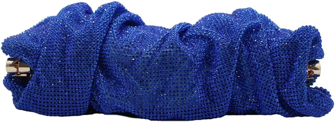 Women Rhinestone Clutch Purse Diamond Evening Bag Chain Handbag Ladies Dumpling Bag Wedding Party Purse