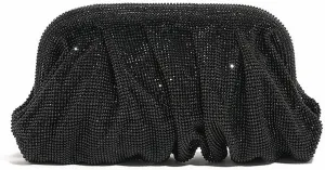 Women Rhinestone Clutch Purse Diamond Evening Bag Chain Handbag Ladies Dumpling Bag Wedding Party Purse