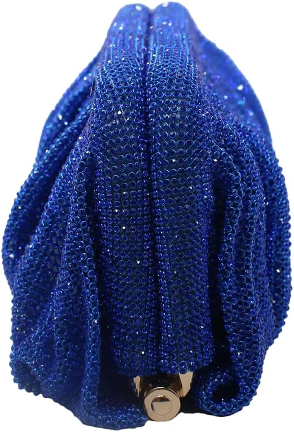 Women Rhinestone Clutch Purse Diamond Evening Bag Chain Handbag Ladies Dumpling Bag Wedding Party Purse