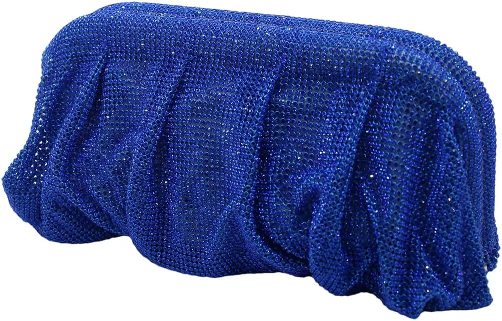 Women Rhinestone Clutch Purse Diamond Evening Bag Chain Handbag Ladies Dumpling Bag Wedding Party Purse