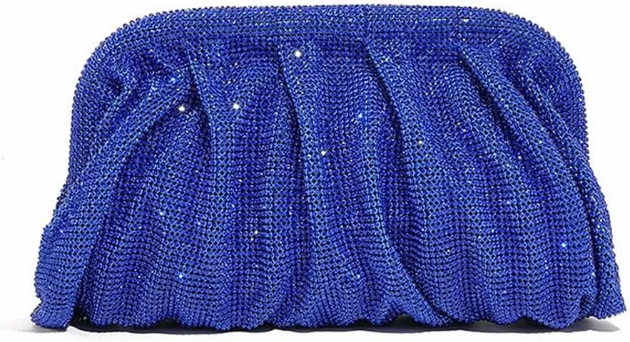 Women Rhinestone Clutch Purse Diamond Evening Bag Chain Handbag Ladies Dumpling Bag Wedding Party Purse