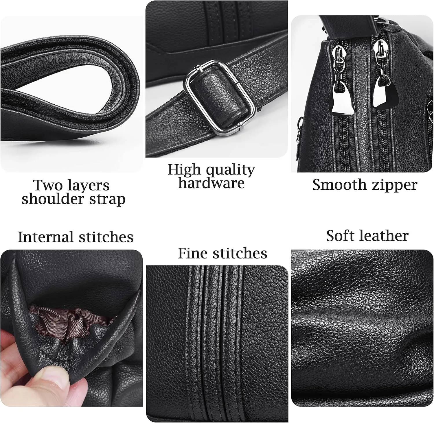 Women Soft PU Leather Shoulder Handbag Multi Pocket Crossbody Bag Ladies Medium Roomy Purses Fashion Tote Top Handle Satchel
