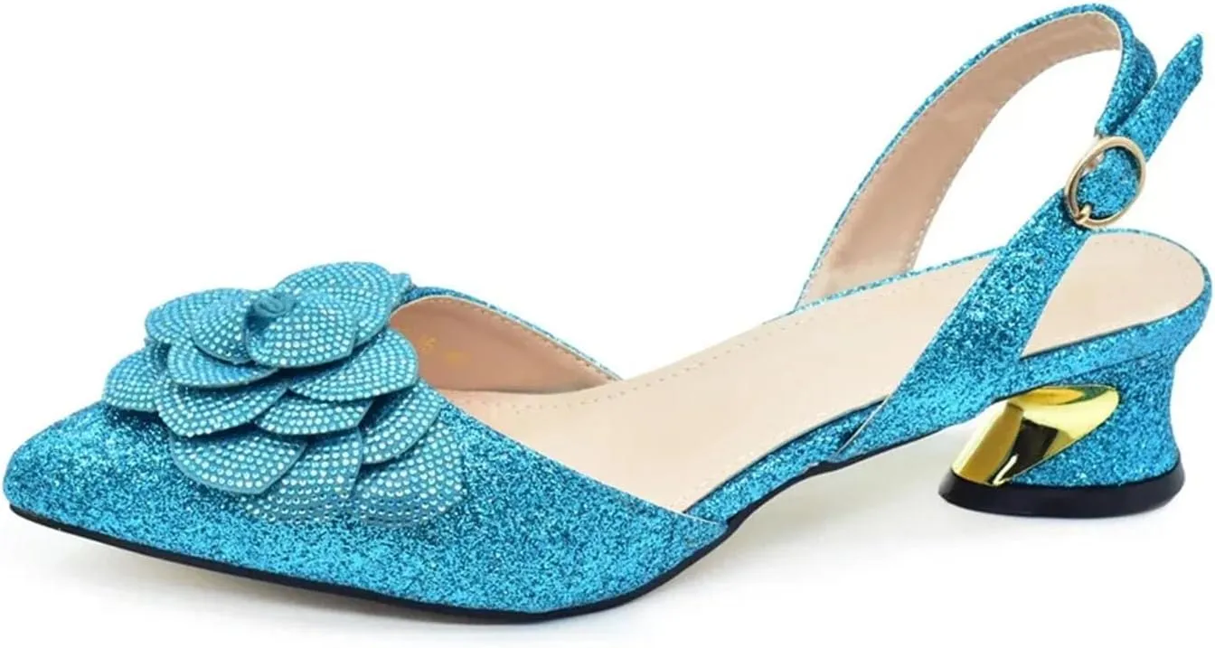 Womens 2025 Satin Clutch Purse Bag Italian Wedding Shoes Set Rhinestone Luxury Party Pumps and Matching Evening Bag