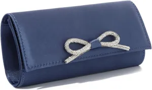 Women's Bow Clutch Purses with Chain, Evening Bag for Women Formal for Wedding Party Prom Cocktail