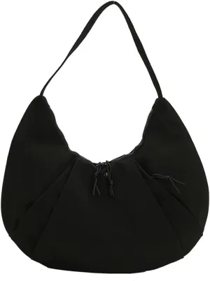Womens Casual Nylon Shoulder Bag Large Canvas Crossbody Bag Totes Dumpling Handbag Top Handle Purse Work