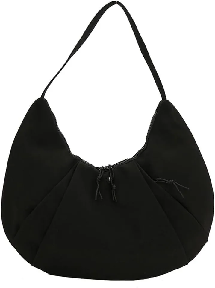 Womens Casual Nylon Shoulder Bag Large Canvas Crossbody Bag Totes Dumpling Handbag Top Handle Purse Work