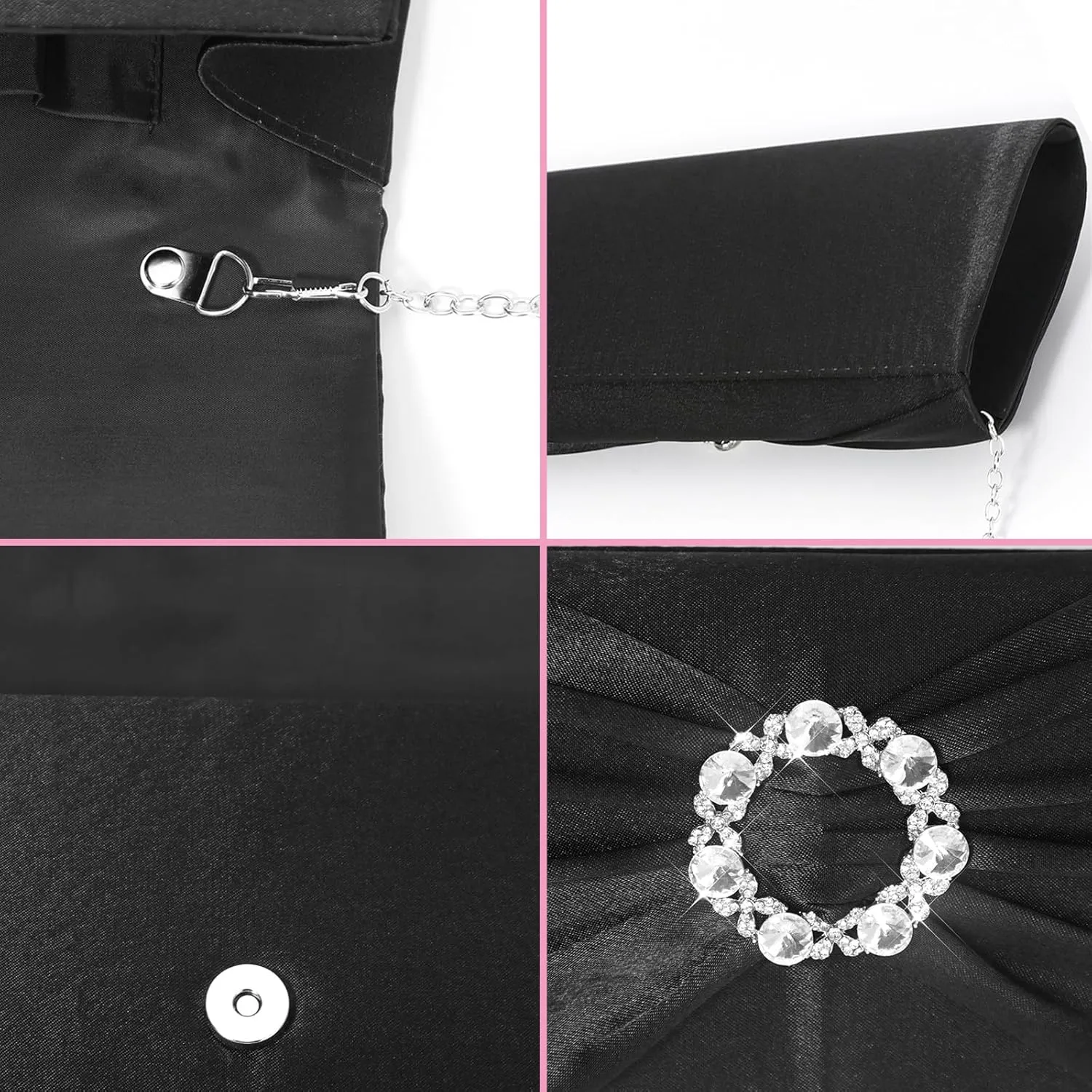 Womens Evening Bag Sparkly Bow Rhinestone Clutch Purses for Women Wedding Party Purses Glitter Cocktail Prom Handbags