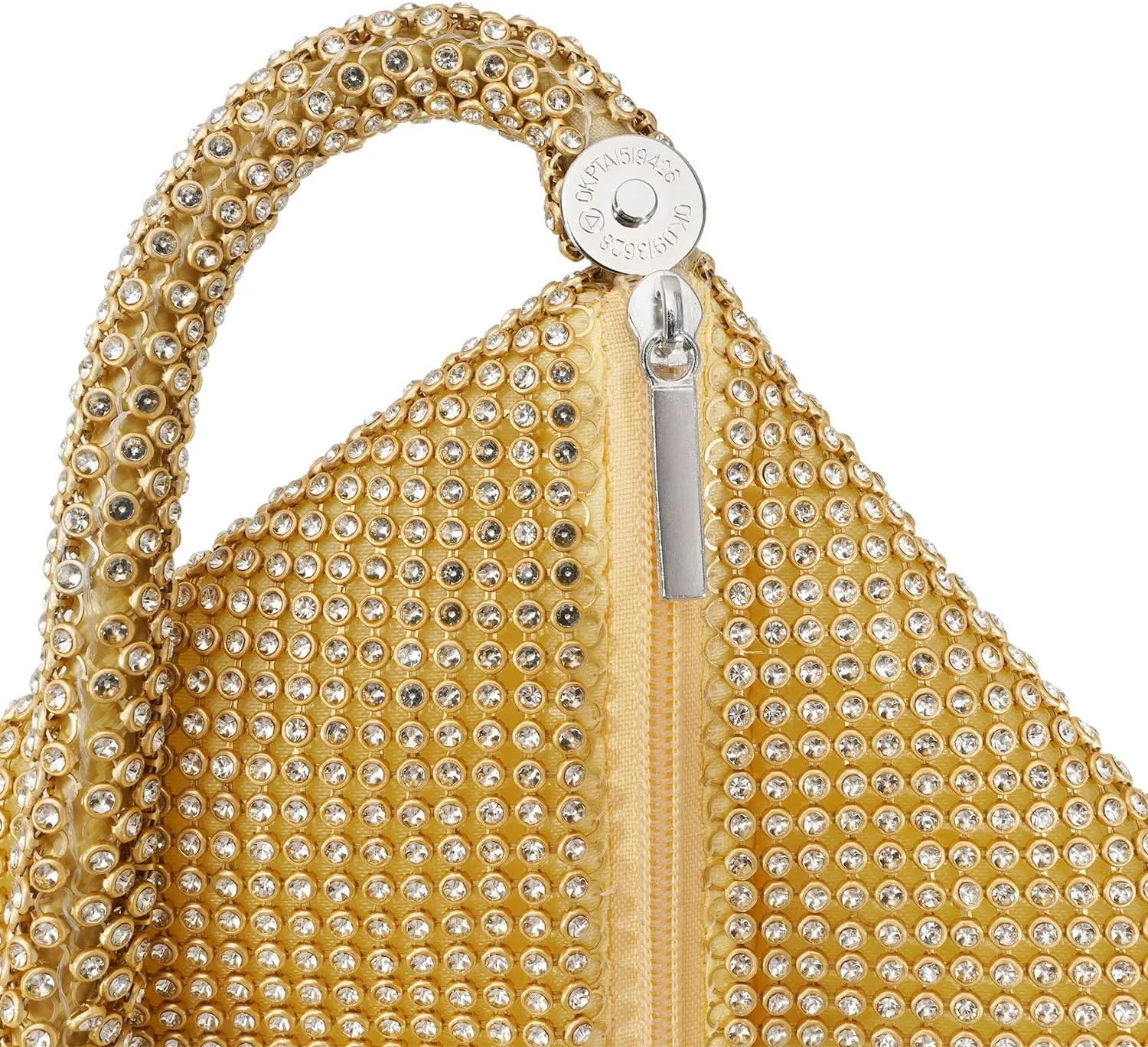 Women's Evening Bag- Upgraded Larger Size Full Rhinestones Bling Wrist Clutch Purse for Party Wedding Date Night