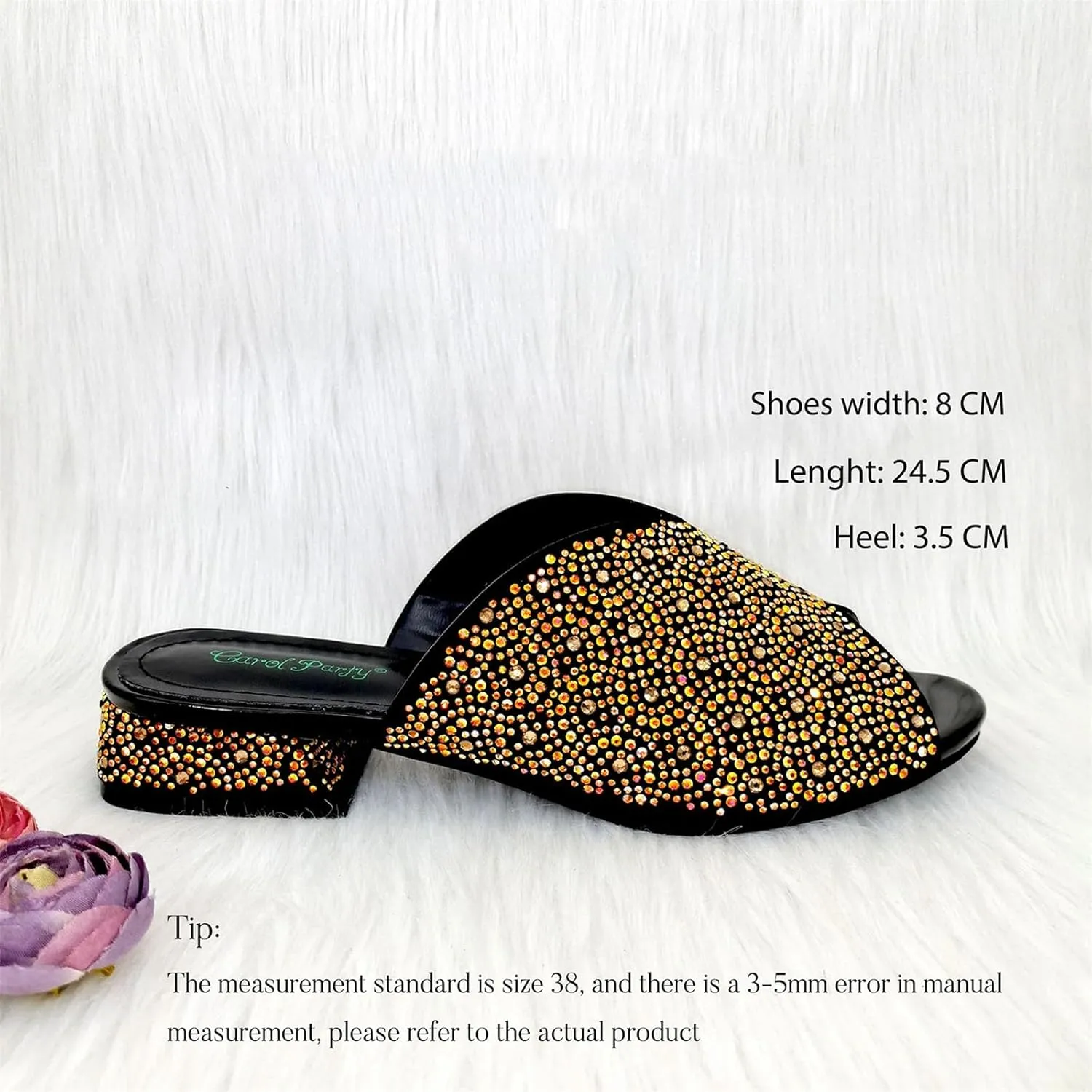 Womens Italian Fashion Crystal Sandals Nigeria Africa Popular High Heel Shoe Bag Set Casual Versatile Fish Mouth Shoes