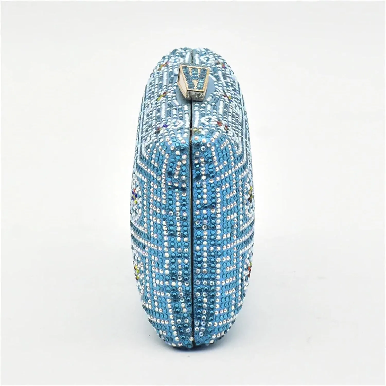 Womens Italian Matching Shoe and Bag Set Decorated with Rhinestone Evening Handbags Crystal Nigerian Shoes