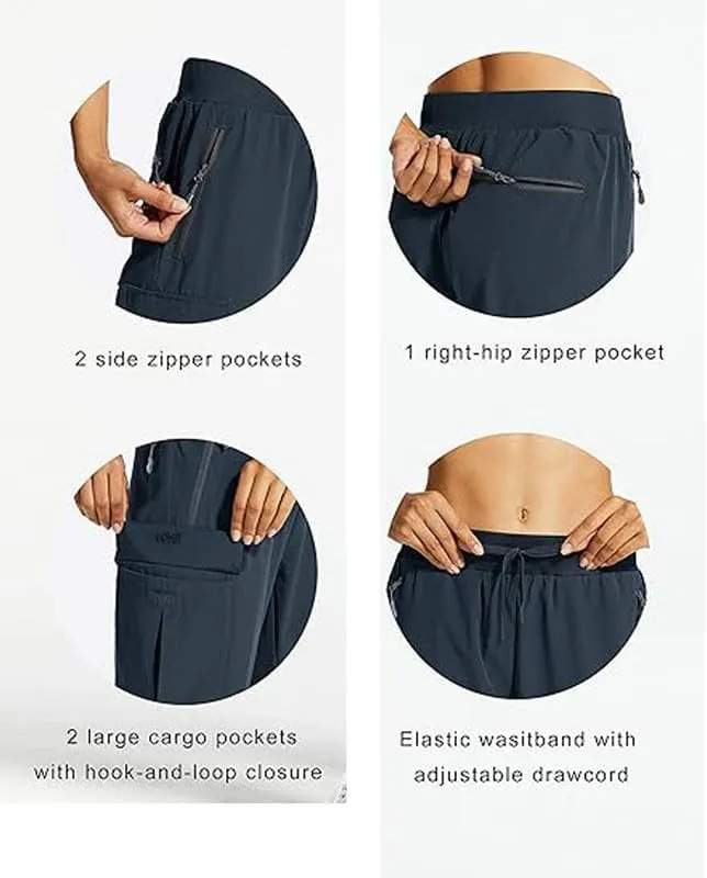 Women's Lightweight Hiking Cargo Pants Sun Protection Quick Dry UV UPF 50  Joggers Water Resistant