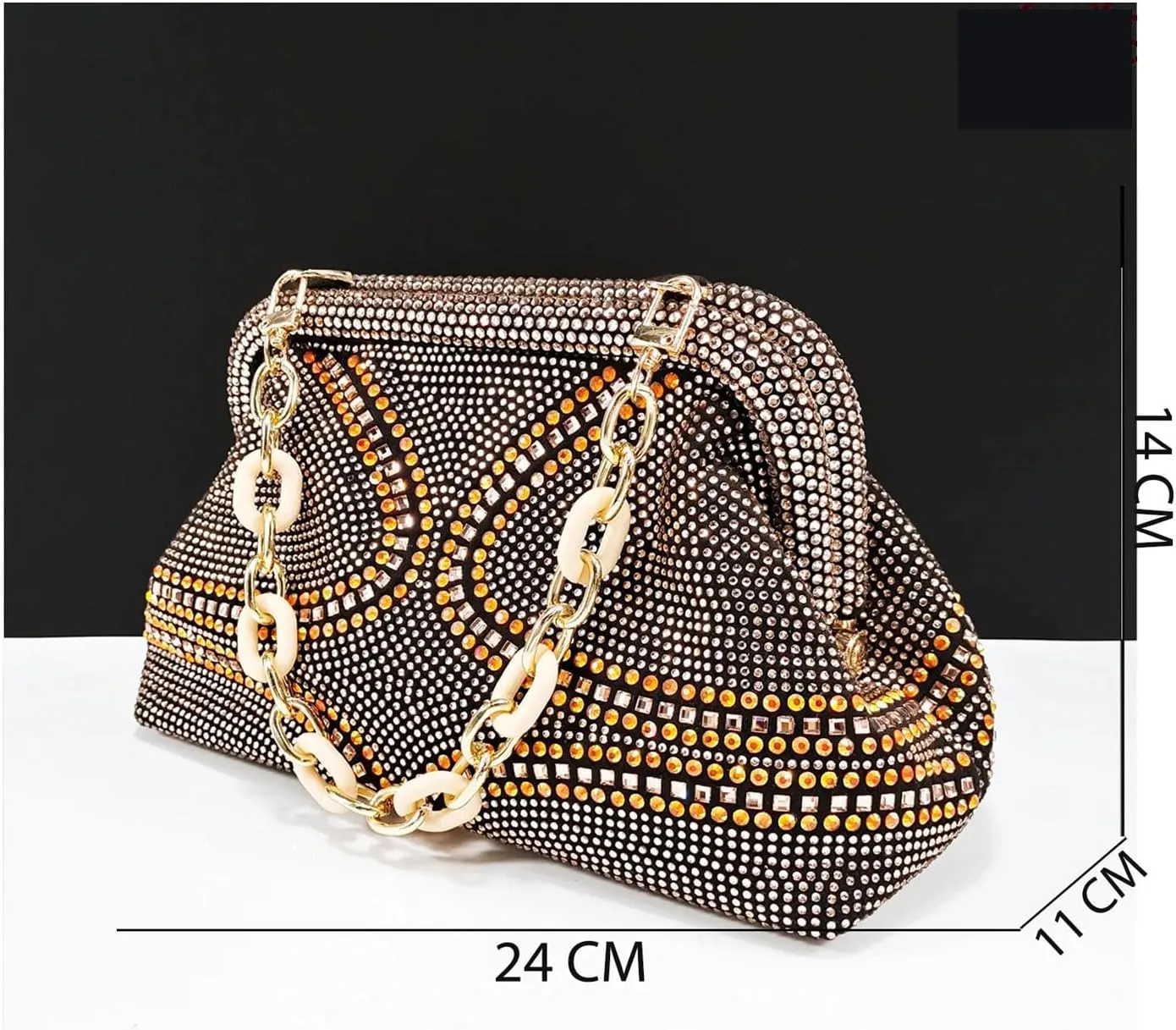 Womens Nigerian Inspired Designer Evening Shoes and Shoulder Bag Set Rhinestone Pattern High Heels for Bridal Party