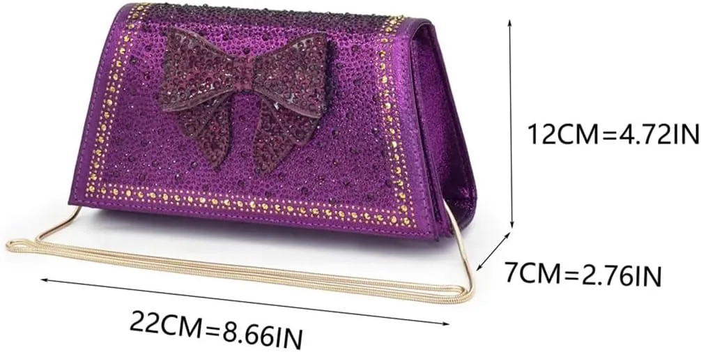 Women’S Party Shoes and Bag Set High Heels Slingbacks Pumps with Matching Handbag for Wedding
