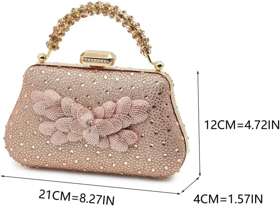 Women’S Party Shoes and Bag Set Slingbacks Pumps with Matching Handbag for Wedding