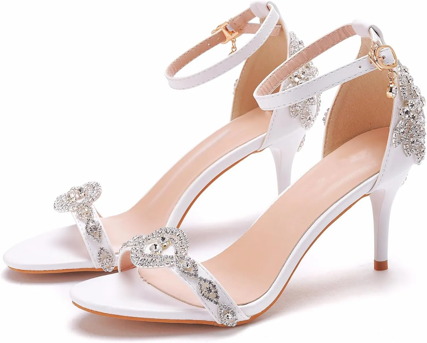 Women's Platform Stiletto Heels Open Toe Ankle Strappy High Heels Fashion Wedding Dressy Pump Sandals Shoes
