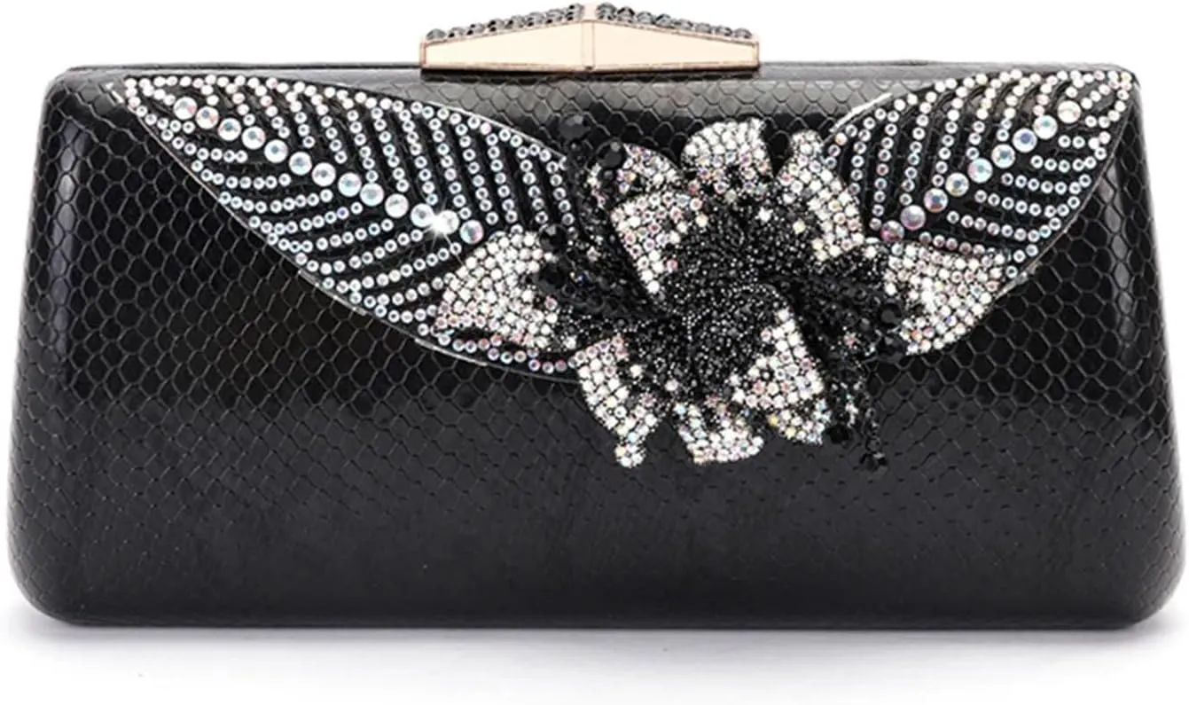 Women's Rhinestone Clutch High Heel Slippers Crystal Flower Large Size Slippers Shoe Bag Set Purse for Wedding Party