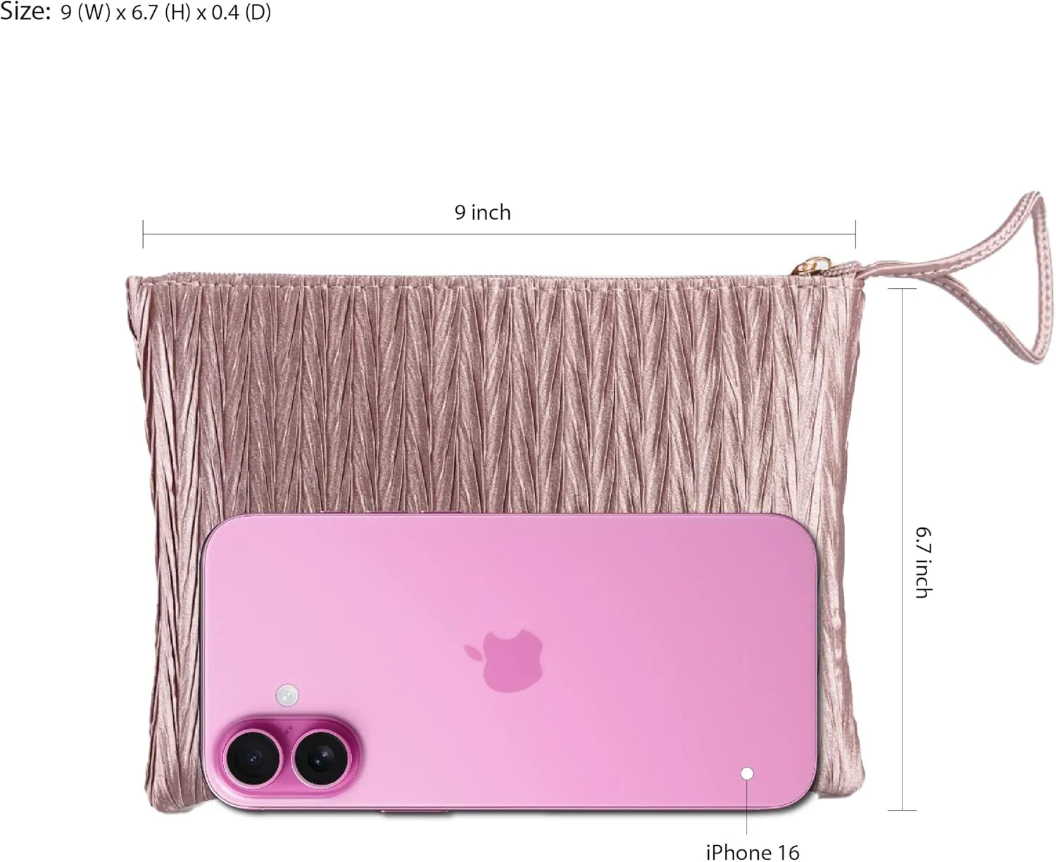 Women's Small Clutch Bag with Wrist Strap Evening Formal Party Wedding Guest Cocktail Prom Clutch Handbag