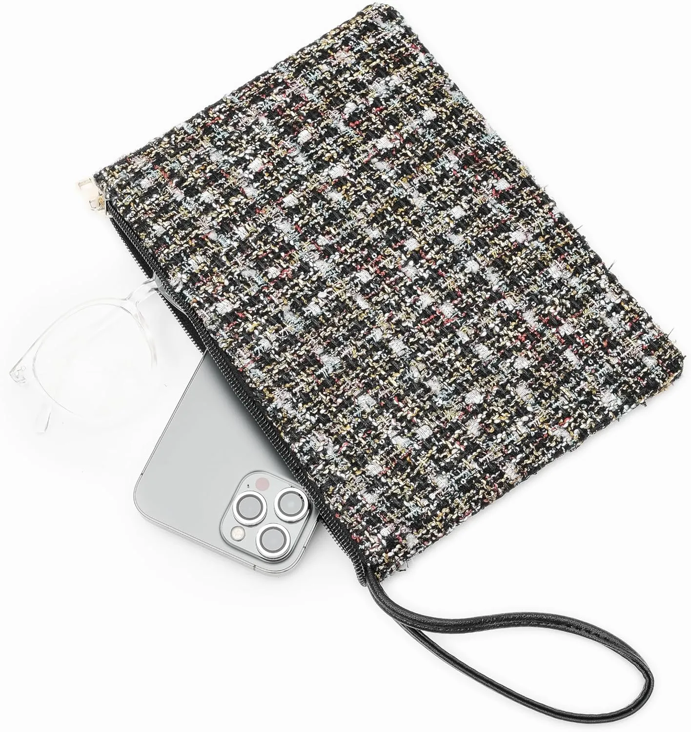 Women's Small Clutch Bag with Wrist Strap Evening Formal Party Wedding Guest Cocktail Prom Clutch Handbag