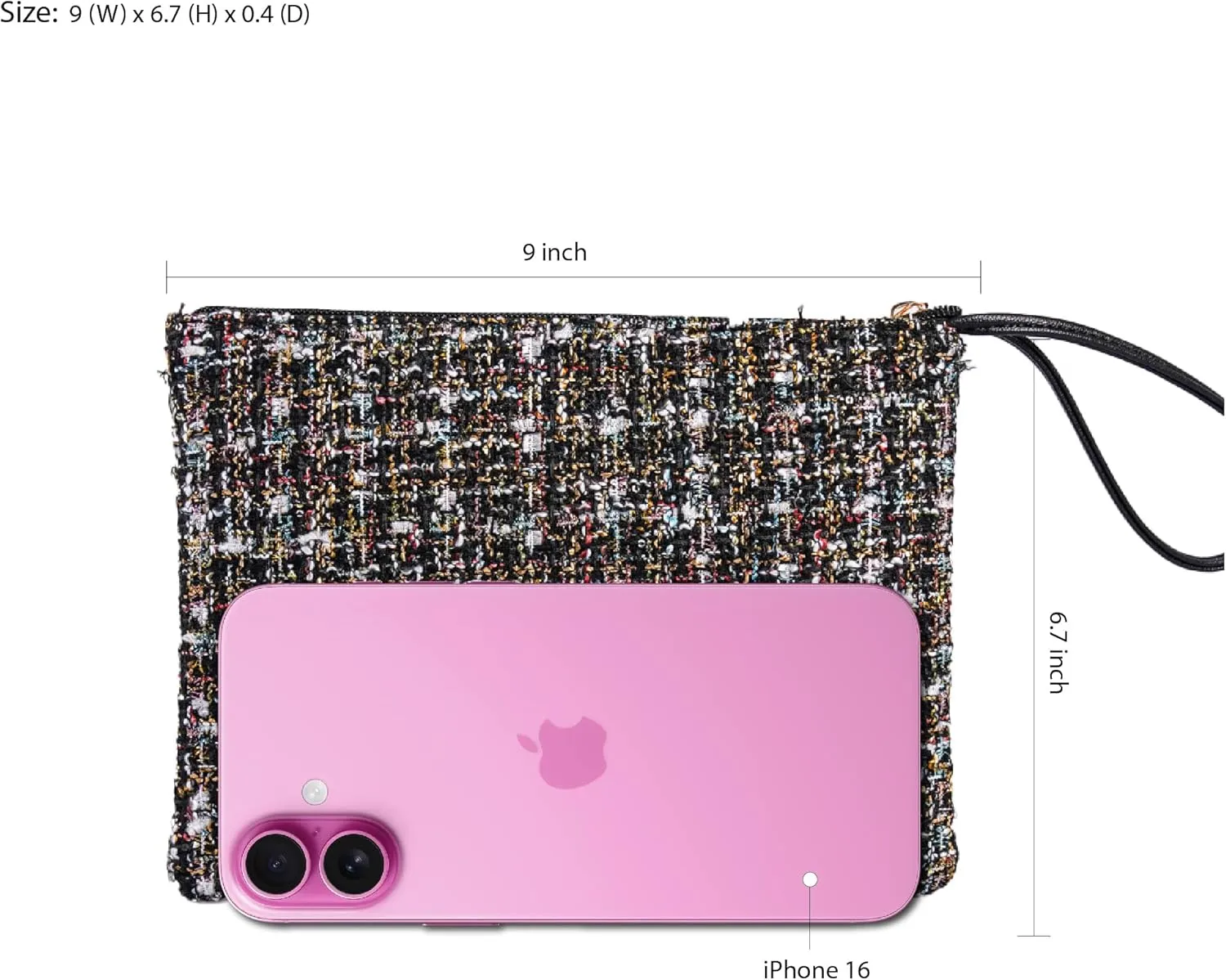 Women's Small Clutch Bag with Wrist Strap Evening Formal Party Wedding Guest Cocktail Prom Clutch Handbag