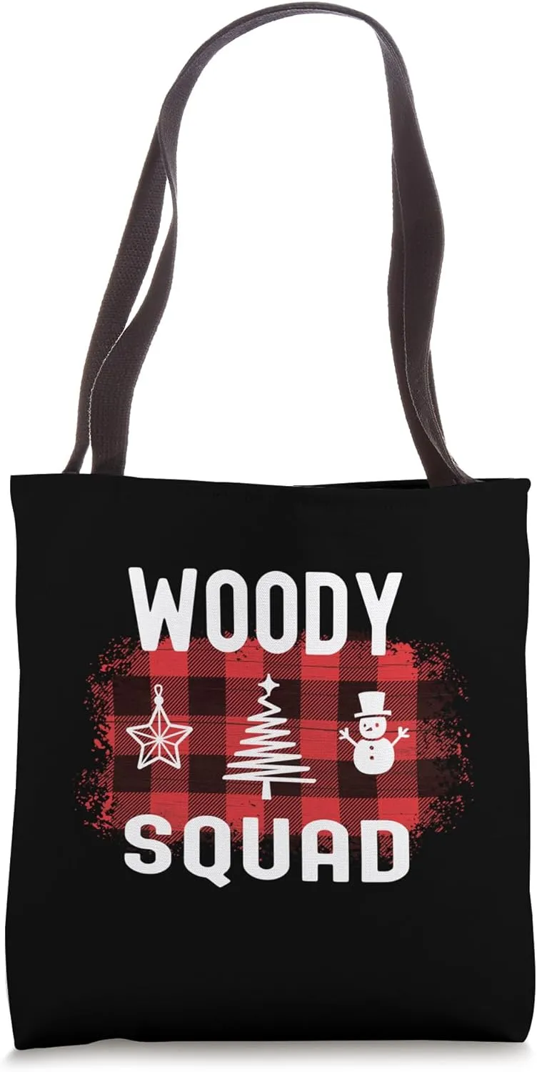 WOODY Proud Family Reunion Last Name Christmas Squad Tote Bag