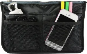Wrapables® Unisex Bag Insert Organizer, Travel Bag Organizer - Black