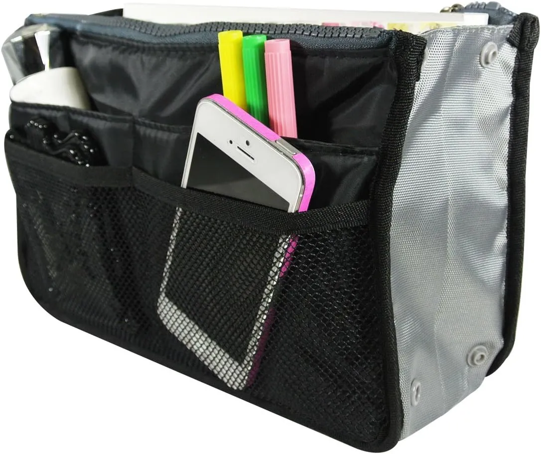 Wrapables® Unisex Bag Insert Organizer, Travel Bag Organizer - Black