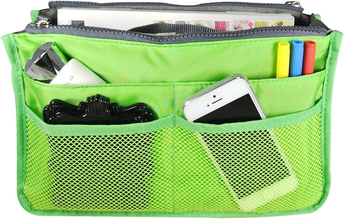 Wrapables® Unisex Bag Insert Organizer, Travel Bag Organizer - Green