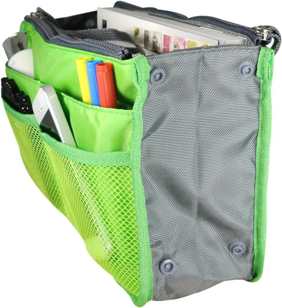 Wrapables® Unisex Bag Insert Organizer, Travel Bag Organizer - Green
