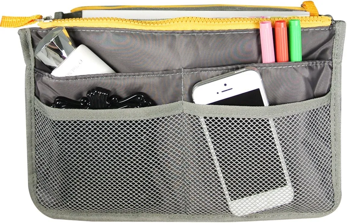 Wrapables® Unisex Bag Insert Organizer, Travel Bag Organizer - Grey