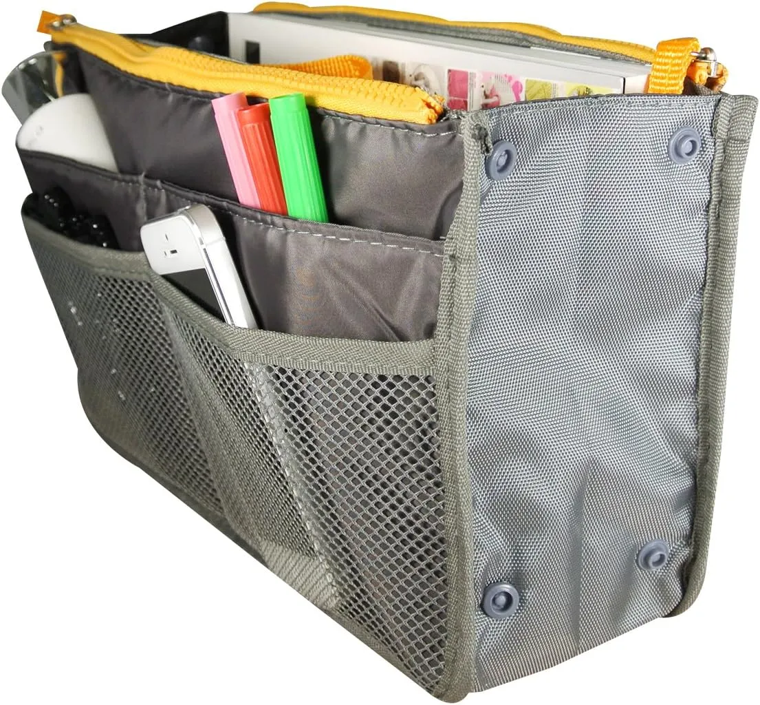 Wrapables® Unisex Bag Insert Organizer, Travel Bag Organizer - Grey
