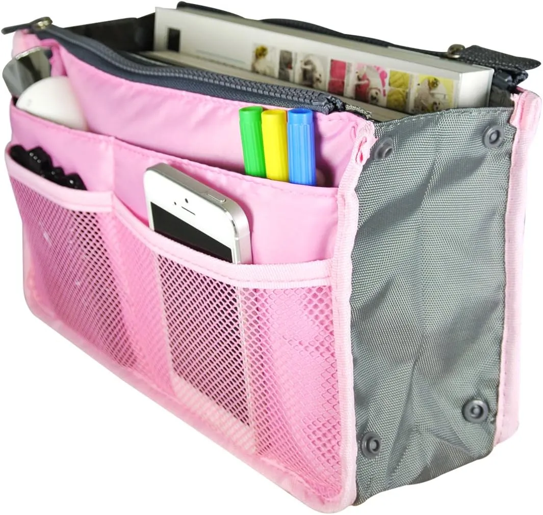 Wrapables® Unisex Bag Insert Organizer, Travel Bag Organizer (Pink)