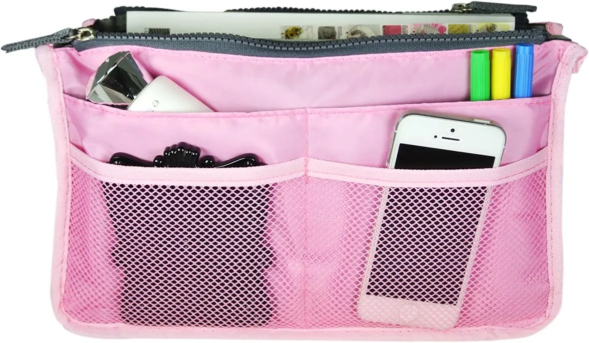 Wrapables® Unisex Bag Insert Organizer, Travel Bag Organizer (Pink)